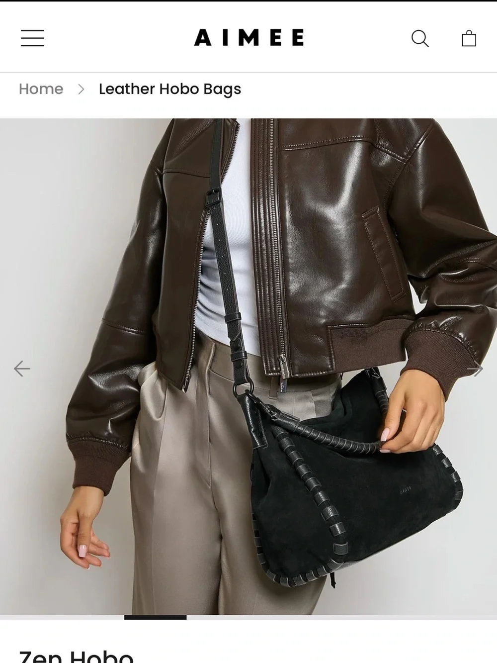 Aimee Kestenberg Zen Hobo Black Suede